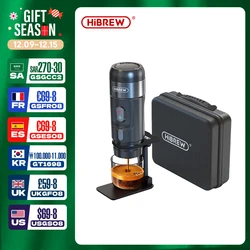 HiBREW-cafetera portátil para coche y hogar, cafetera Expresso DC12V compatible con cápsulas de café en polvo Nexpresso Dolce Pod H4A