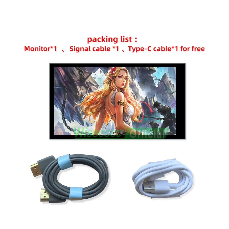Wisecoco 6 Inch Portable Monitor 2K Display Built-in Battery 5000mAh USB Type-C 1440*2560 For Raspberry Pi 4B PC Sub Screen - Image 6