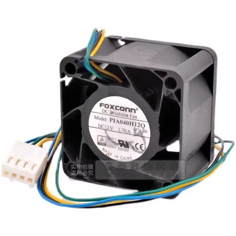 New Cooler Fan for PIA040H12Q-P24-BB 12V 1.70A 4028 Violent Cooling Fan 4 Wire Temperature Control 40 * 40 * 28MM