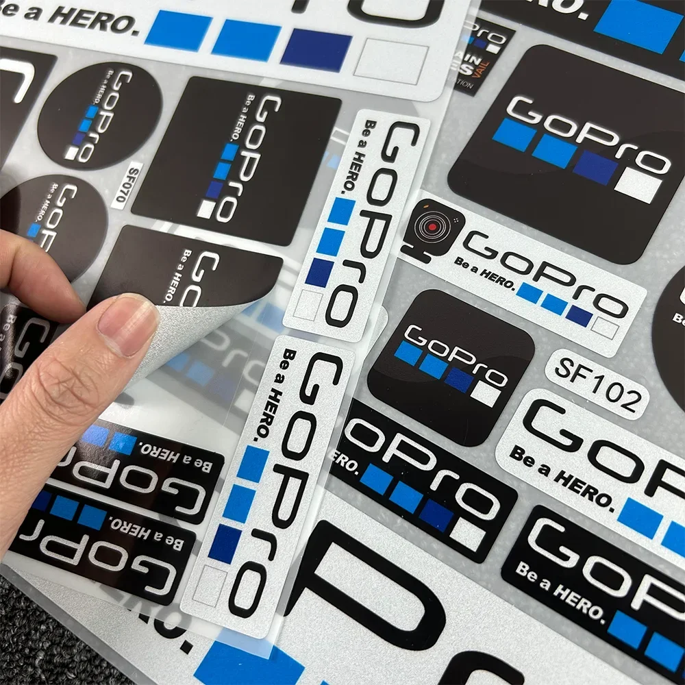 GoPro HERO Extreme Sports Reflective Sticker Motorcycle Modified Tailbox Decoration Skateboard Helmet Sticker image 4