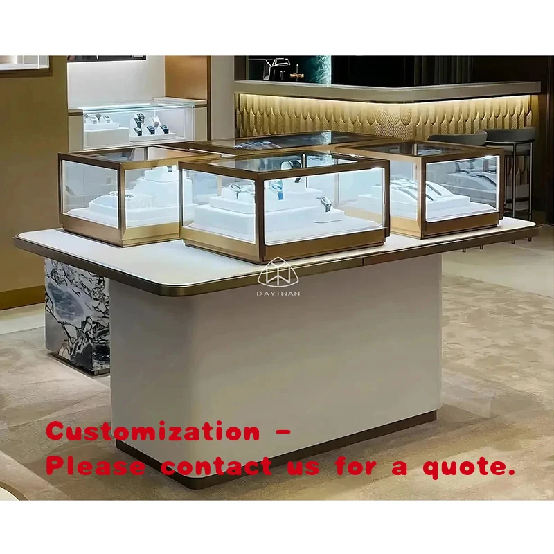 

custom.Ideas 3d Rendering Custom Jewellery Display Island Swing Panoramic Cabinet