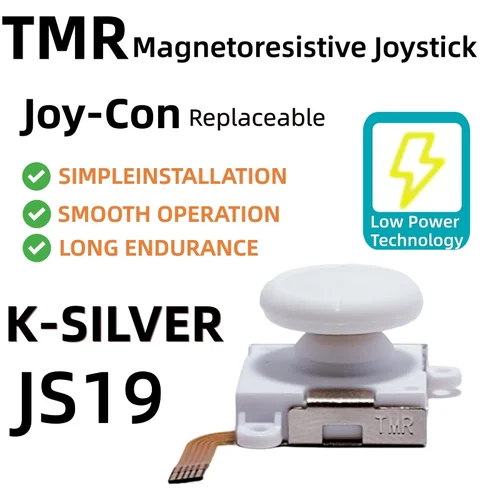Imagen 2 del producto 2/10 piezas K-SILVER JS19 para interruptor Joy-con TMR Joystick electromagnético reemplazo Sensor magnético 3D palo analógico para interruptor OLED