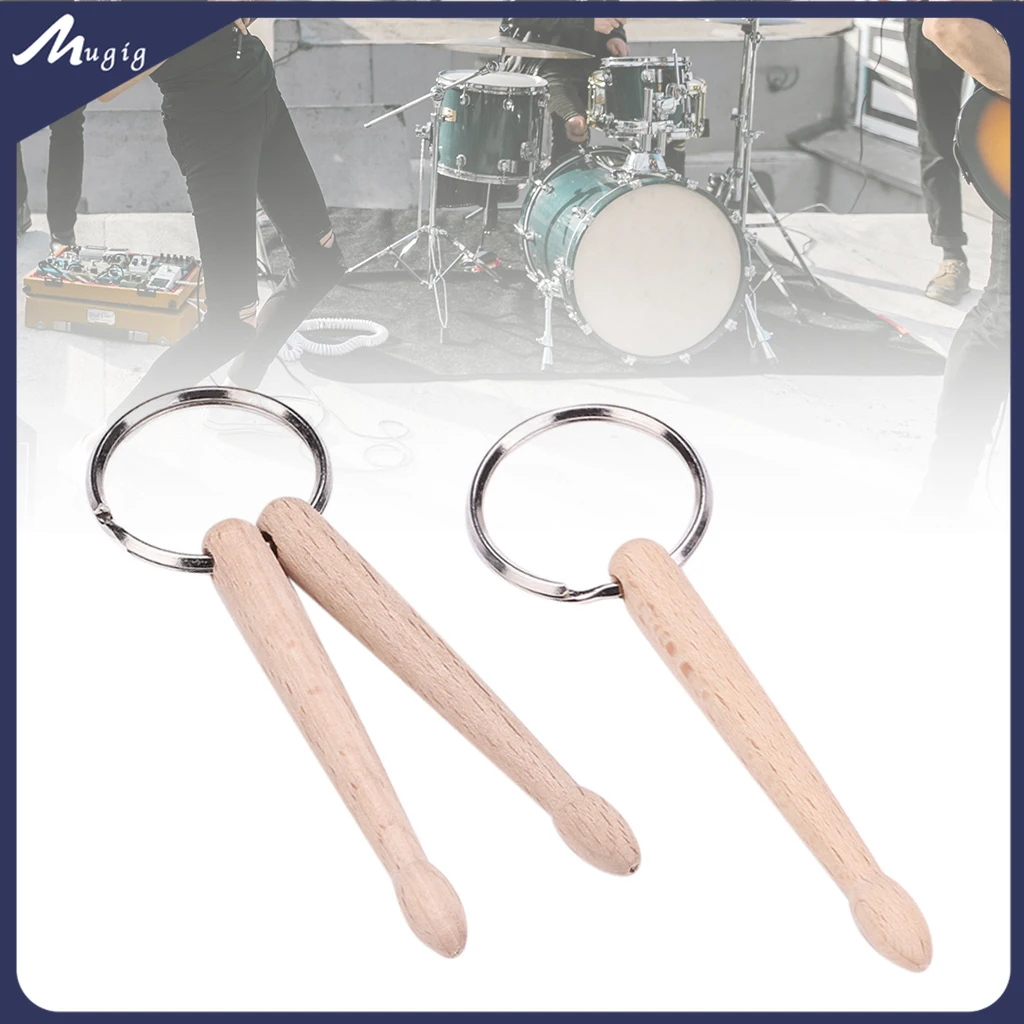 

Mini Drum Sticks Keychain Wood Drumsticks Key Ring Chain Keyfob Musical Gift Small Drum Stick Key Ring Pendant Beech Drum Stick
