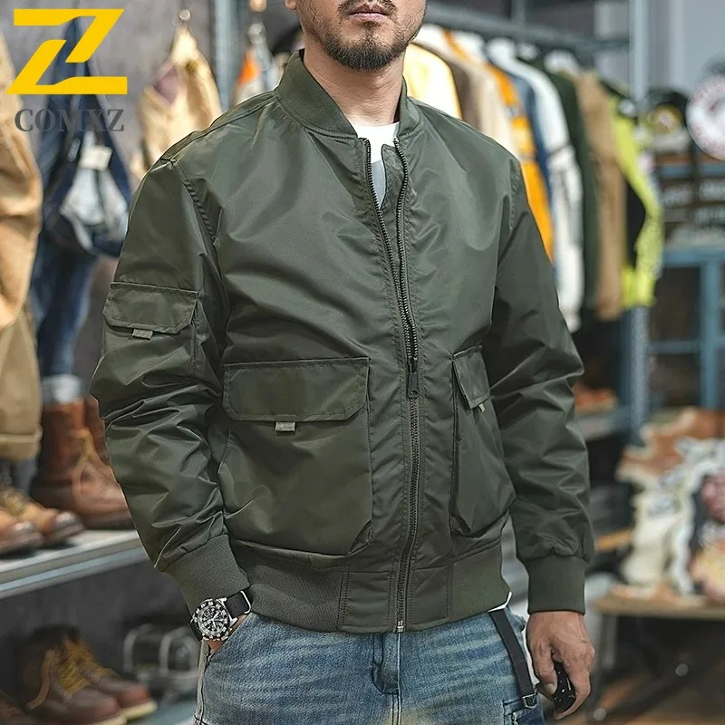 

COMXZ Brand Luxury Men Jacket Leisure Baseball Collar Adventure Versatile Coat Hiking Travel Autumn Lightweight Jacket
