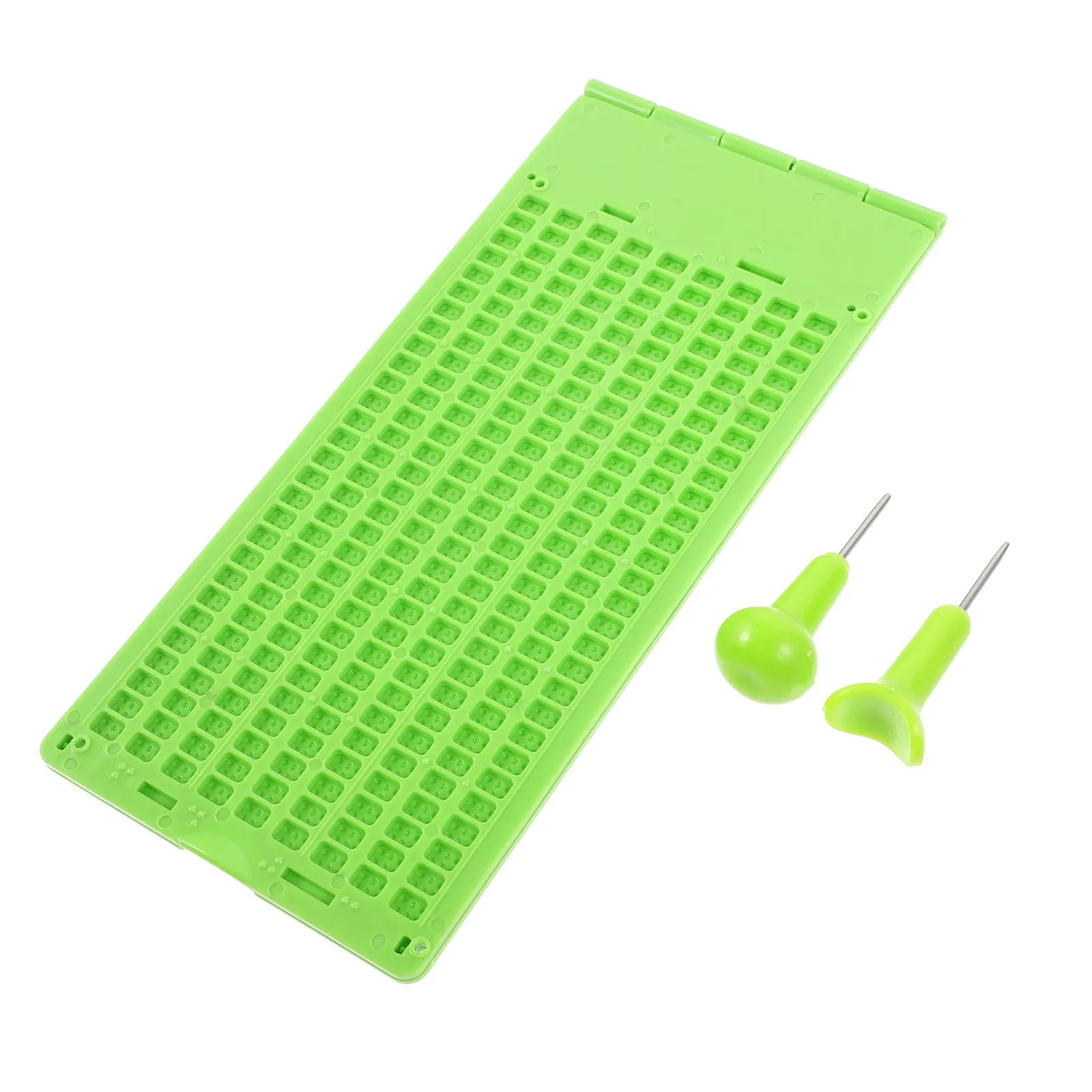 1Set Braille Plastic Durable Lightweight Reusable Braille Writing Fingerboard Portable Kit for Blind Learners