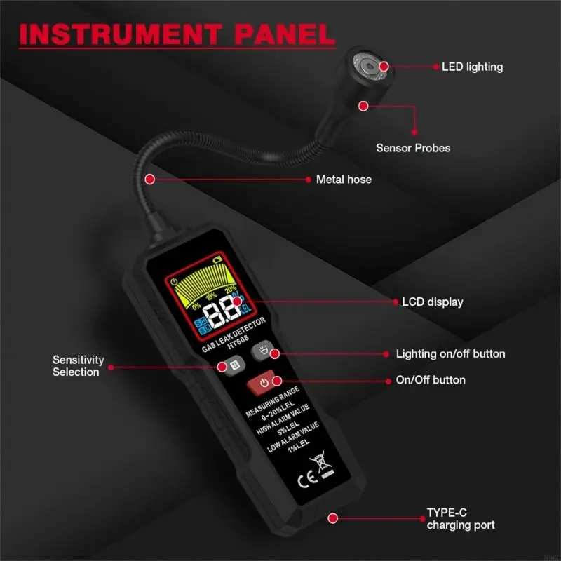 كاشفات الغاز حساسات للمناطق السكنية جهاز إنذار للتسرب جراج المطبخ 896C