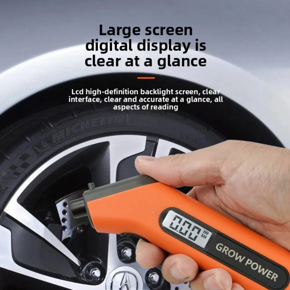 Цифровой монитор давления в шинах с ярким светодиодным экраном, подходящий для автомобилей, грузовиков, автофургонов и внедорожников, легко читаемый точный давление в шинах