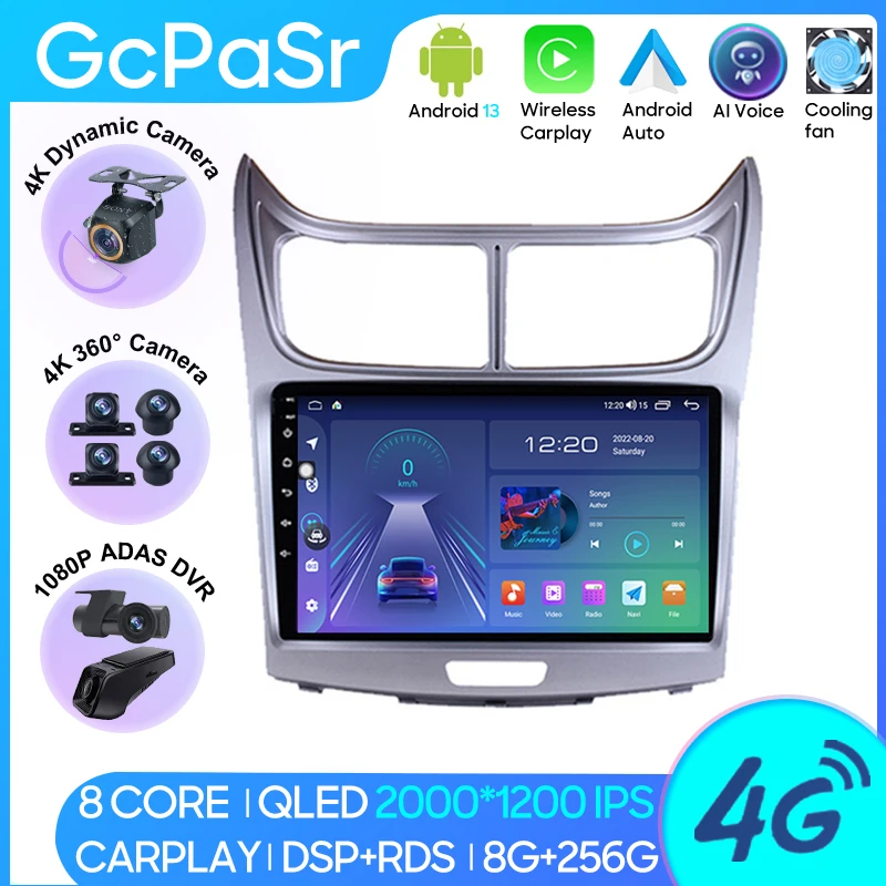 

Car Radio Carplay For Chevrolet Sail 2015 2016 GPS Navigation Video Android Auto Stereo Multimedia Player 5G Wifi Screen No 2din