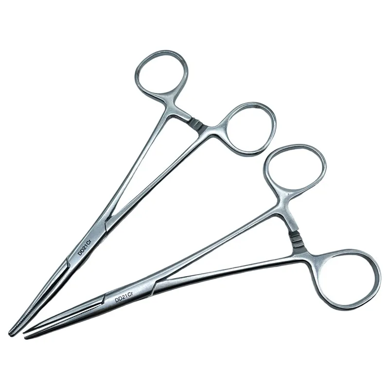 12.5 16 18cm Hand Tool Hemostatic Forceps Pet Hair Clamp Fishing Locking Pliers Epilation Tools Curved/Straight Tip