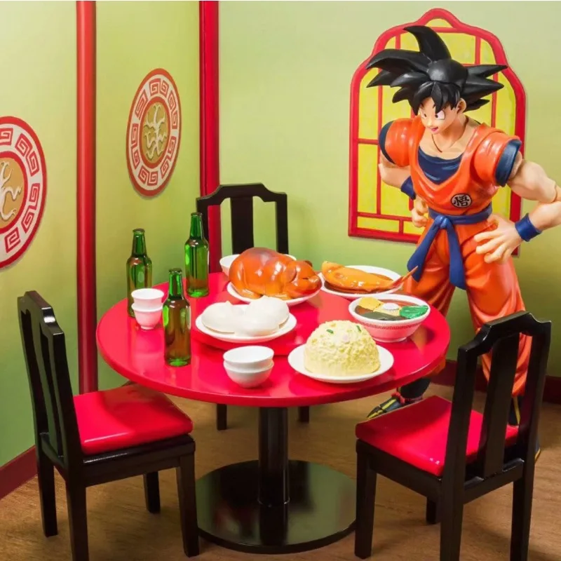 In Stock Bandai SHFiguarts Original Anime Dragon Ball Dinner Table Eight Fill Set Sun Wukong Action Figure Model Toy Gift DT