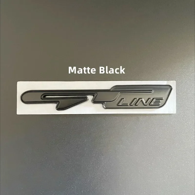 3D Metal GT Line Logo Car Rear Boot Trunk Emblem Badge Stciker Decals For KIA Gtline K3 K4 K5 KX5 Rio Ceed Sportage Stinger view 4