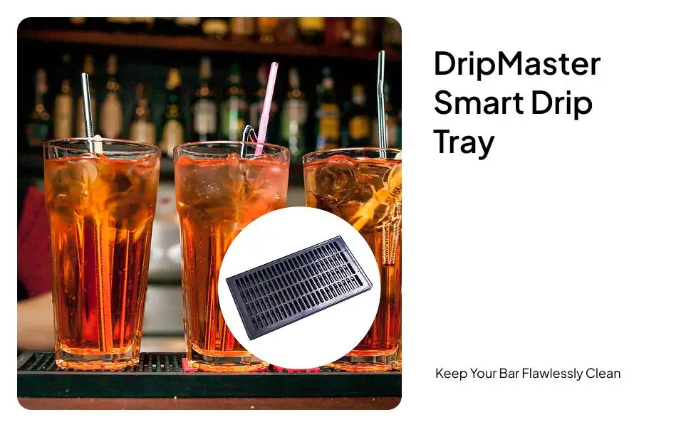 

Beer Drip Tray Portable Sturdy Lightweight Beverage Drip Tray Easy Clean Multiuse for Countertop Hotel Restaurant Household Bar