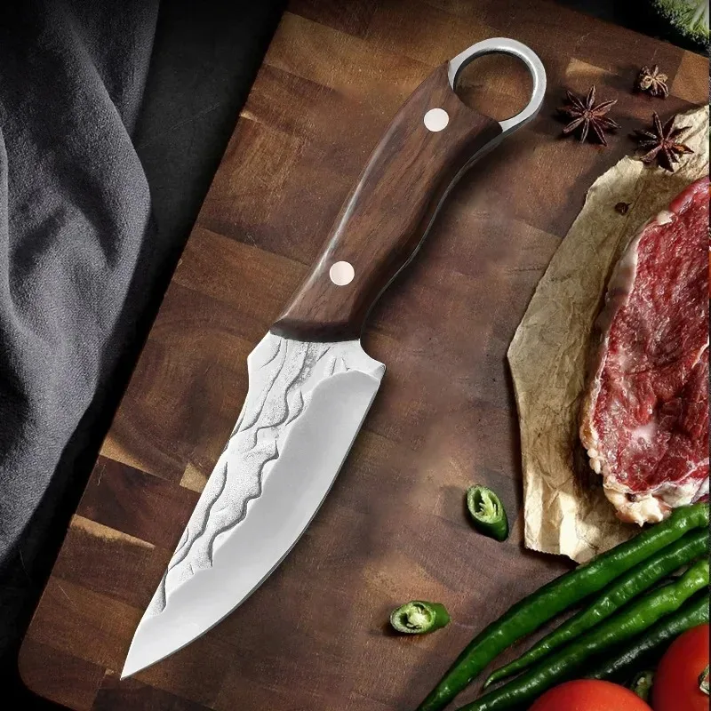 

Stainless Steel Boning Knives Handmade Forged Fruit Slicing Knife Meat Cleaver Kitchen Fish Cooking Knife