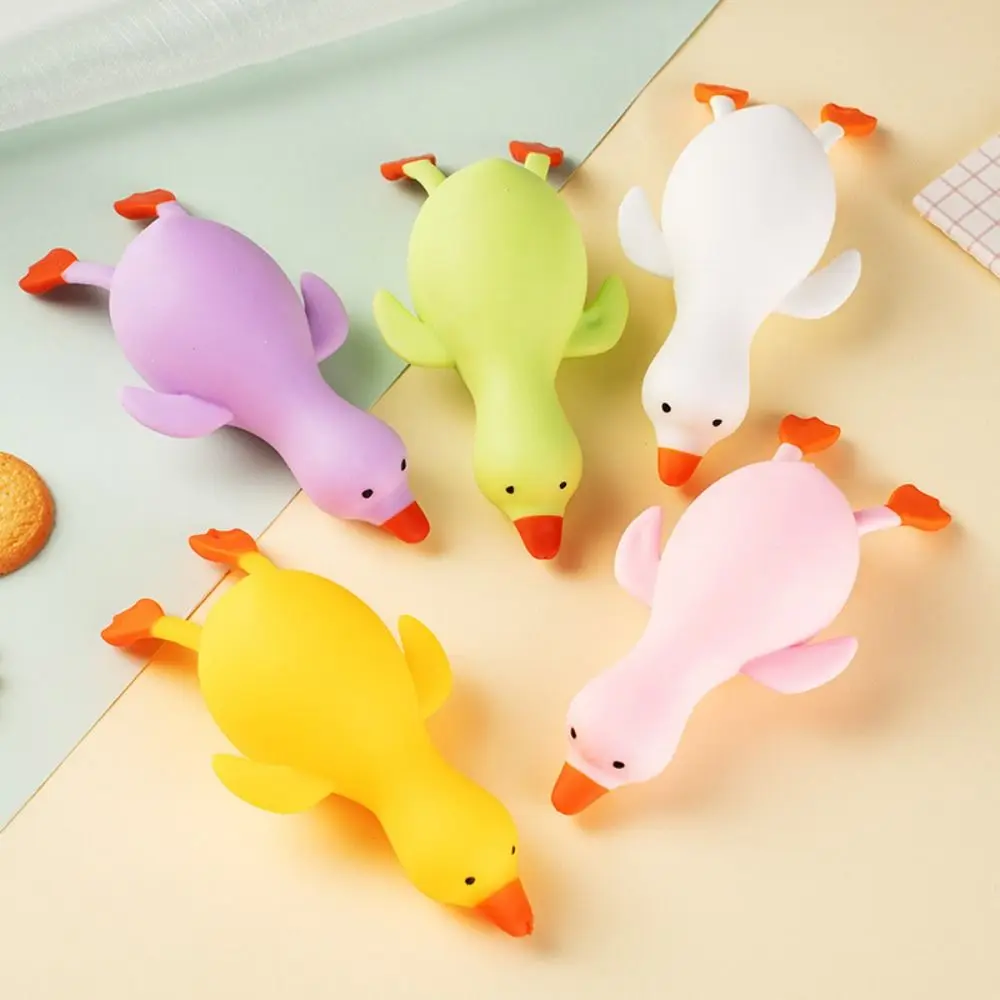 Colorful Duck Pinch Le Squishy Texture Stretch Function Duck Sensory Toys Fun Design Transformable Duck Vent Toys Friends Gift