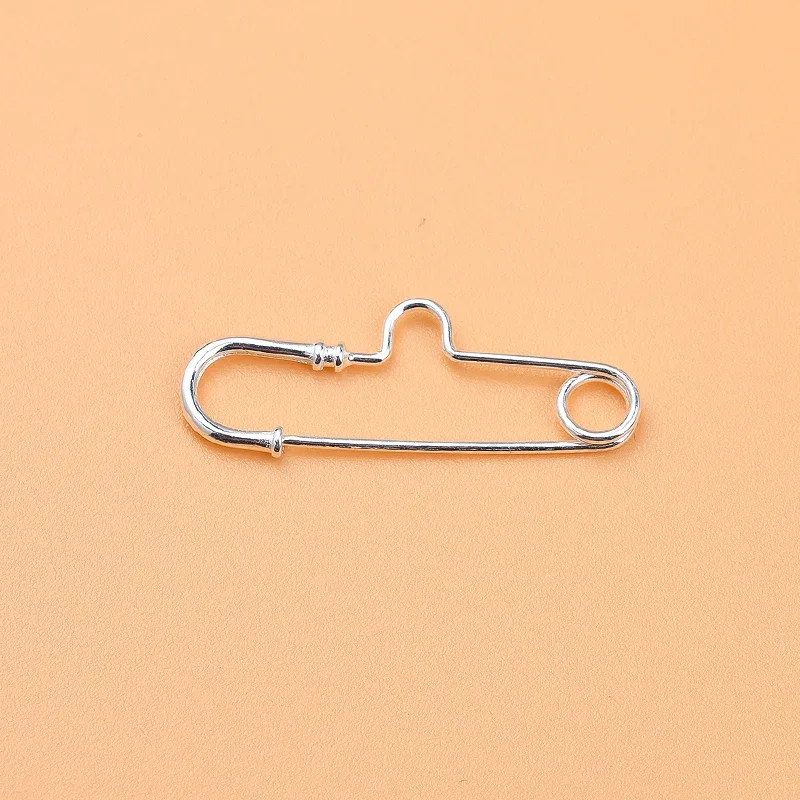 S925 Sterling Silver Pin Connection Buckle Brooch DIY Jewelry Accessories