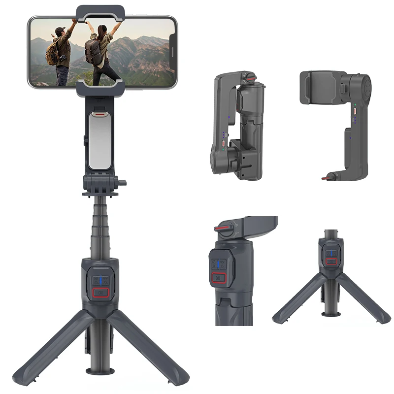 A10 Gimbal Stabilizer Foldable Gimbal Stabilizer Selfie Stick for Mobile Phone Video Camera