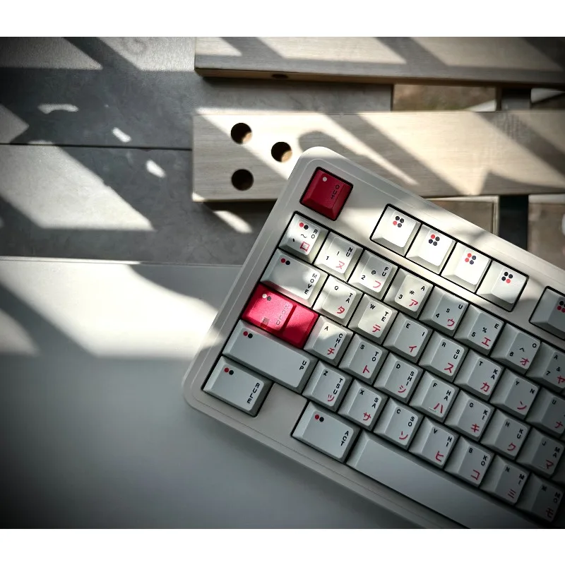 

Stark Gray Theme Keycap Set 152key PBT Custom Retro Japanese Keyboard Cap Cherry Profile Gaming KeyCap for Mechanical Keyboard