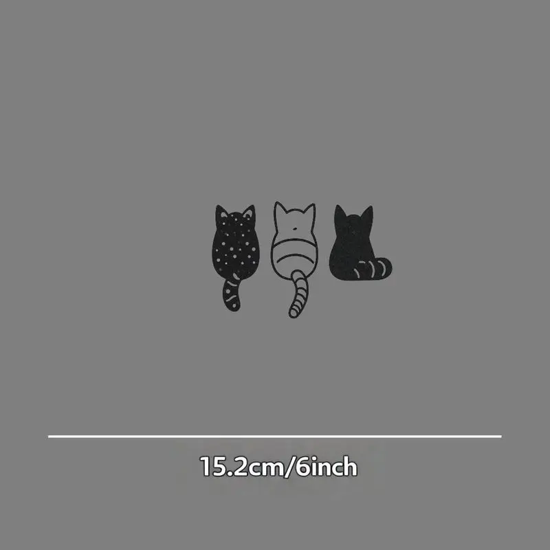 2D Flat 1Pc Three Cats Silhouette Vinyl Sticker, Waterproof Decal for Car Truck Motorcycle Helmet Decor, Holiday Gift