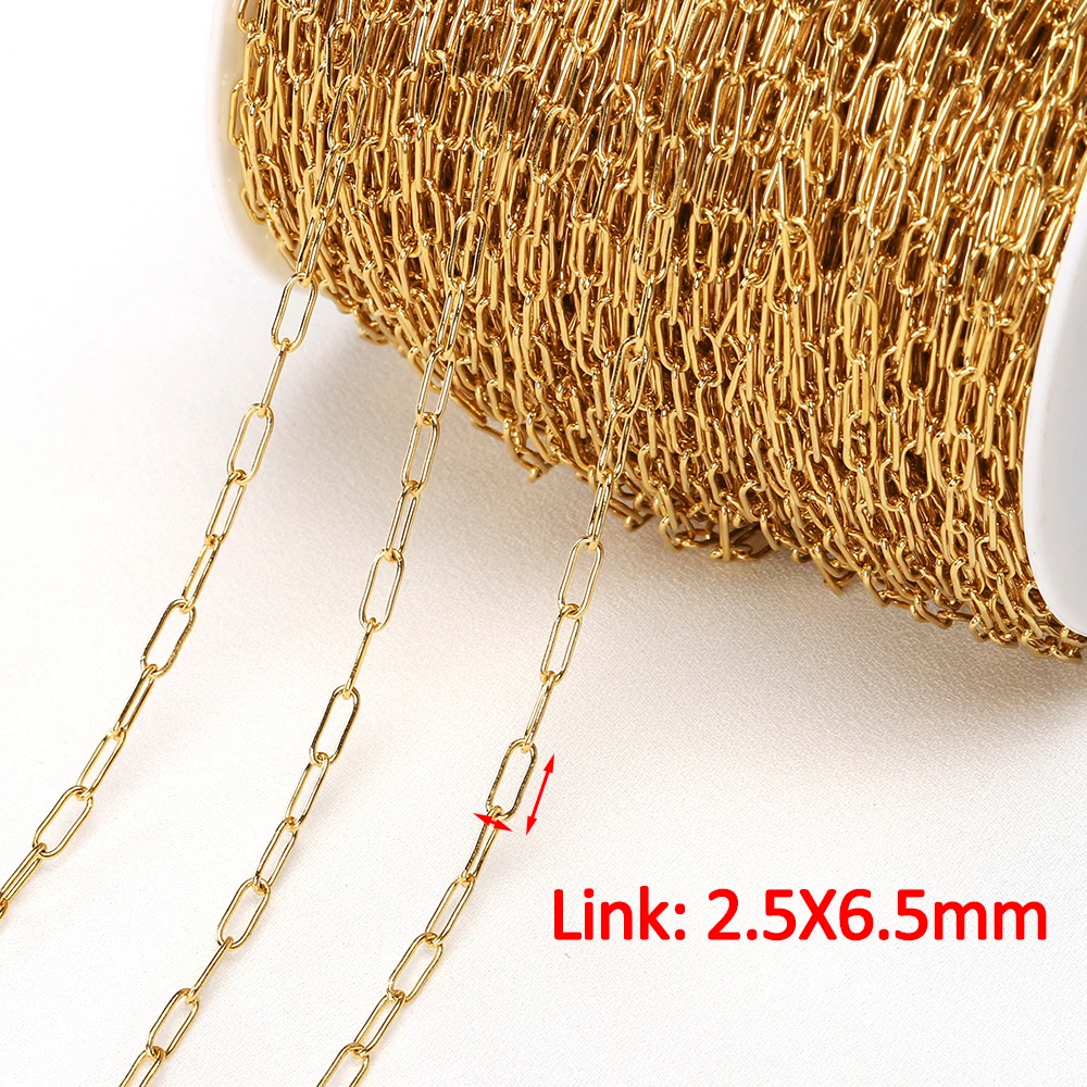 1meter Gold Farbe Edelstahl Ketten Stern Link Ketten DIY für Frauen Halskette Armband Schmuck Herstellung Komponenten DIY Keine verblasst
