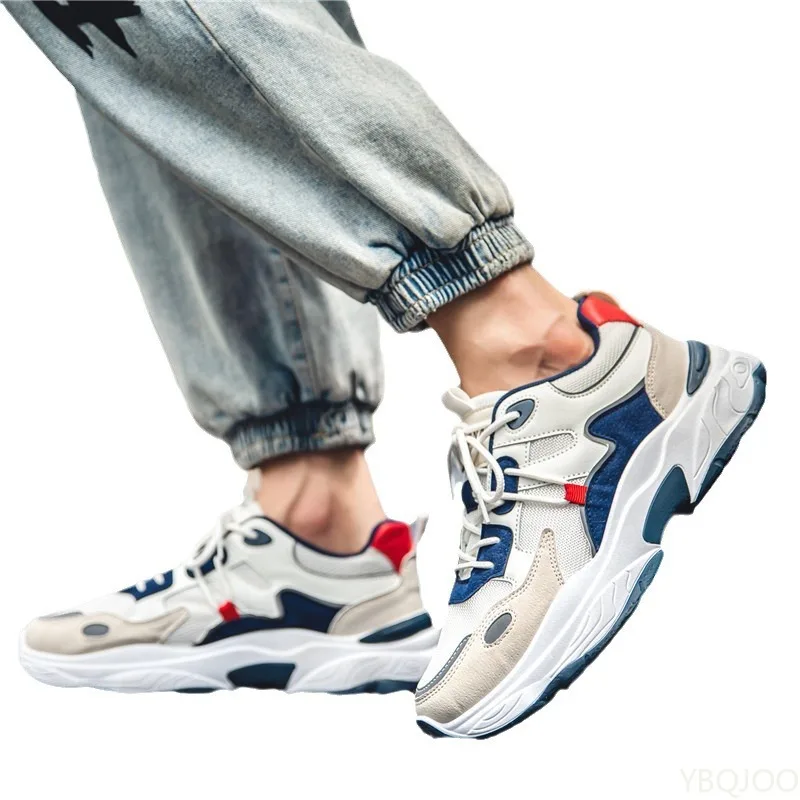 Весенне-летняя простая удобная мужская обувь, новые сетчатые дышащие трендовые универсальные спортивные кроссовки для отдыха