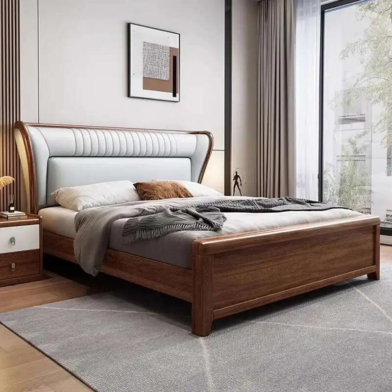 

Wooden Bedroom Bed King Size Space Saving Comfortable Cheap Sleeping Princess Design Bed Luxury Cama Solteiro Trendy Furniture