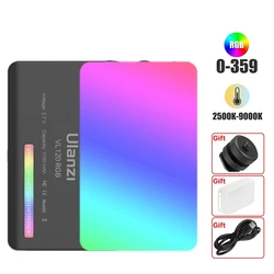 MINI Ulazivl 120 Full Color RGB Video Light 2500K-9000K LED Photography Lighting Dimmable Camera Light Live Vlog Fill Light