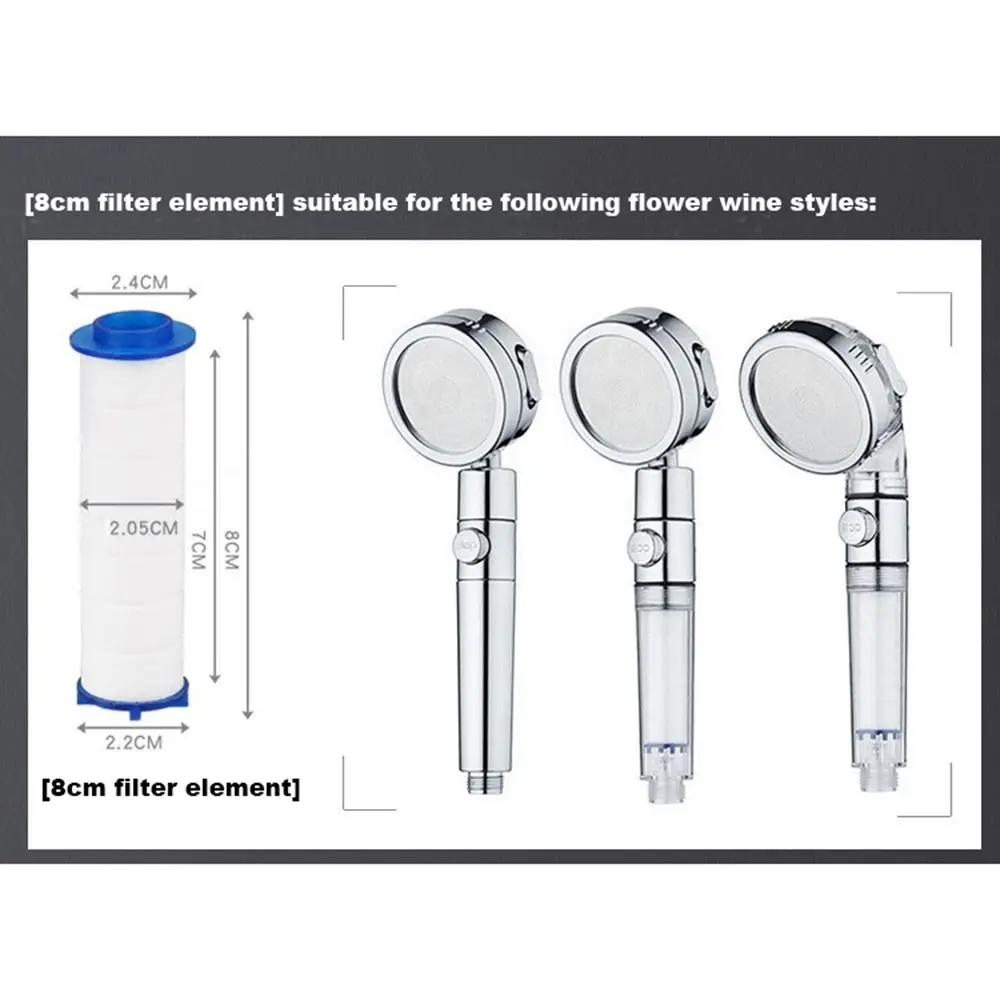 Bathroom Accessory Replacement Filters PP Cotton Water Purification Shower Head Filter Propeller Cartridge Filter Cartridge