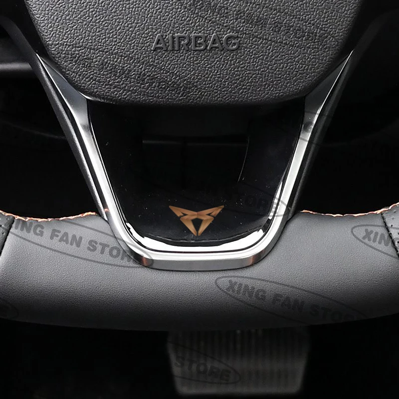 For Leon Ibiza Exeo Toledo Mii Alteca Tarraco Alhambra Cordoba Metal Emblem Car Steering Wheel Badge Sticker Decal Accessories