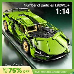 1:14 Wireless Remote control cars building block assembly supercar kids toy racing model RC car Brick Puzzle Toys for kids Adult