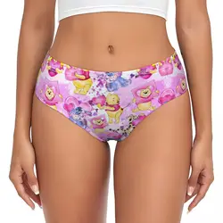 Custom Womens Winnie The Pooh Characters Panties Underwear Female Stretch Briefs Underpants