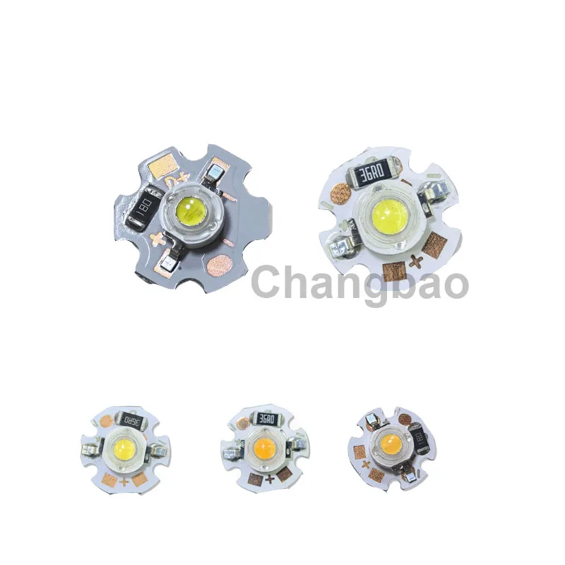 10pcs/lot 12V 1W 3W High-power LED Chip with Resistor High brightness Imitation Lumen LED Diodes
