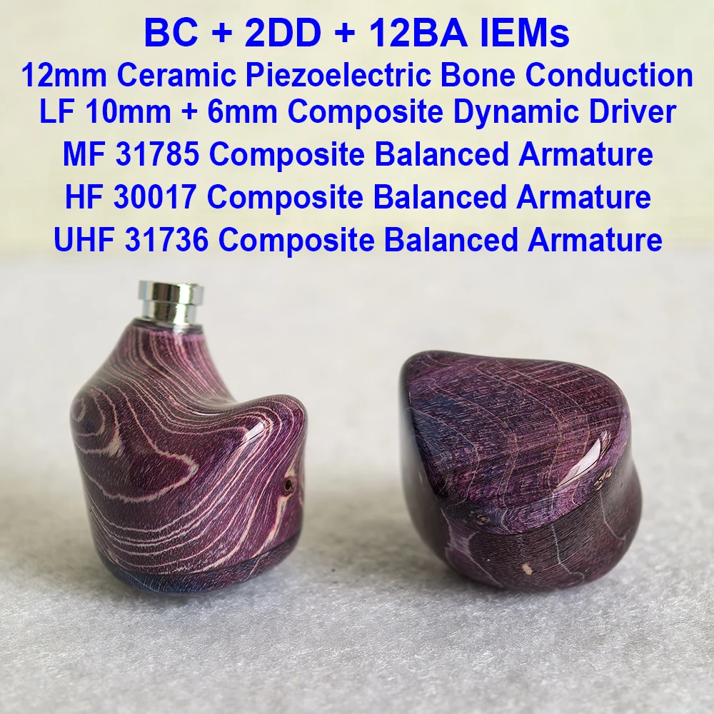 

HiFi IEM наушники-вкладыши наушники 2DD + 12BA + 1BC гибридные наушники костной проводимости проводные наушники 2-контактный съемный кабель