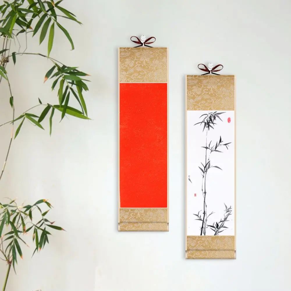 Elegant Blank Xuan Paper Hanging Scroll For Ink Painting Chinese Calligraphy Practice Decorative Art Wall Ornament