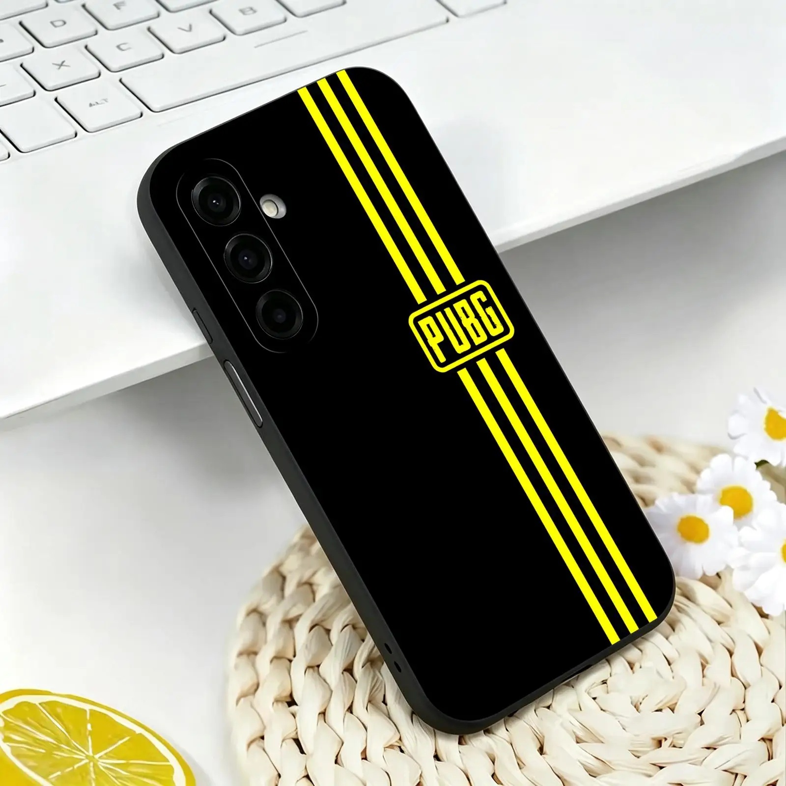 Classic game pubg  Phone Case For Samsung A57 A56 A37 A27 A17 A36 A26 A55 A35 Black Matte Soft Case