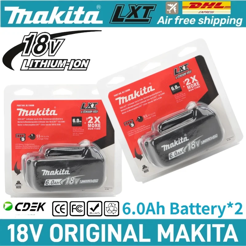 

Original Makita battery,18V 6.0Ah rechargeable battery, power tool⚡BL1830 BL1840B BL1850B BL1860B Makita 18Vlithium battery