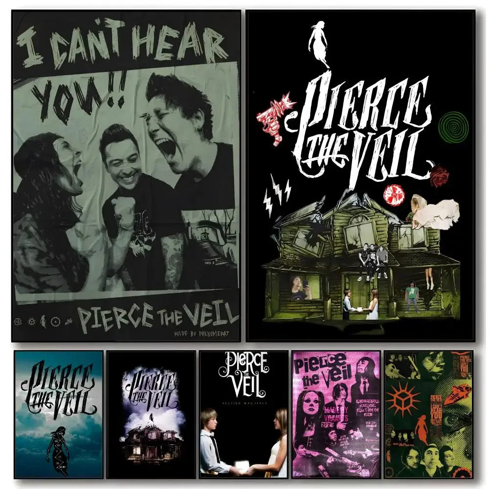 Band Metal Pierce The Veil Poster Aesthetic Dorm & Bedroom Wall Art Decor