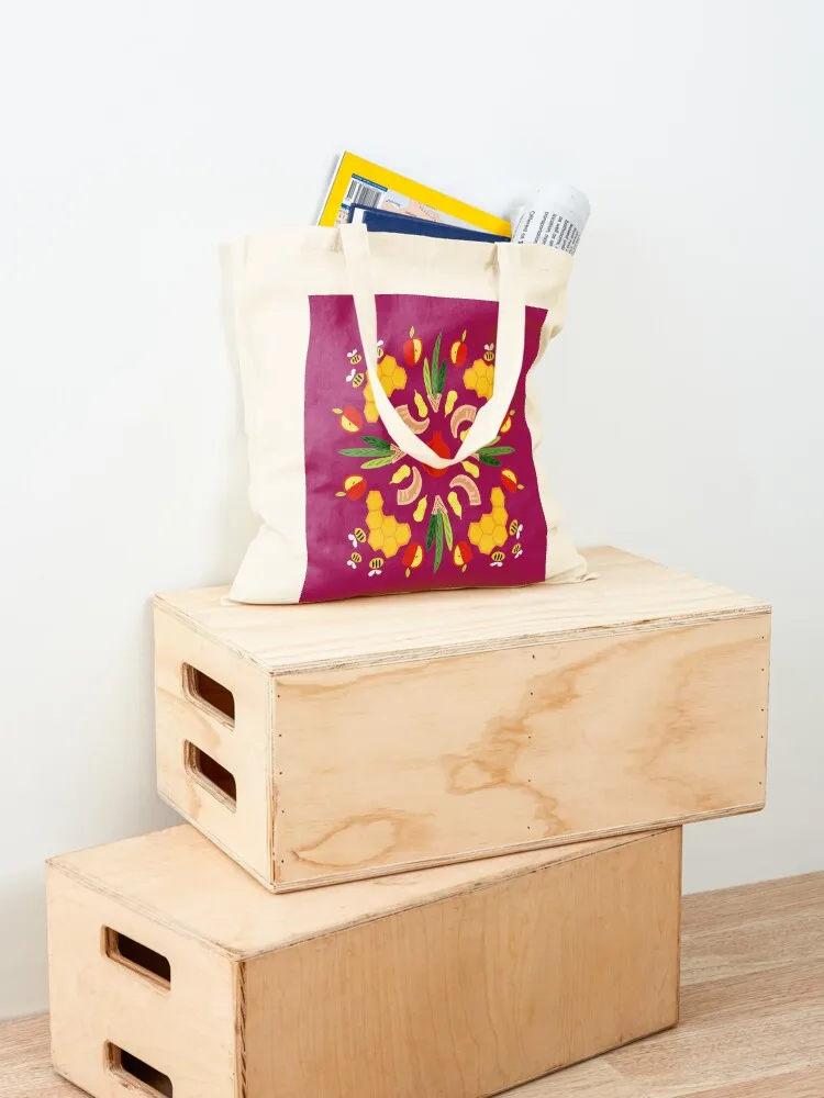 Yomim Noraim Large Port Print Tote Bag cute pouch bag tote bag woman shopping cart bags female