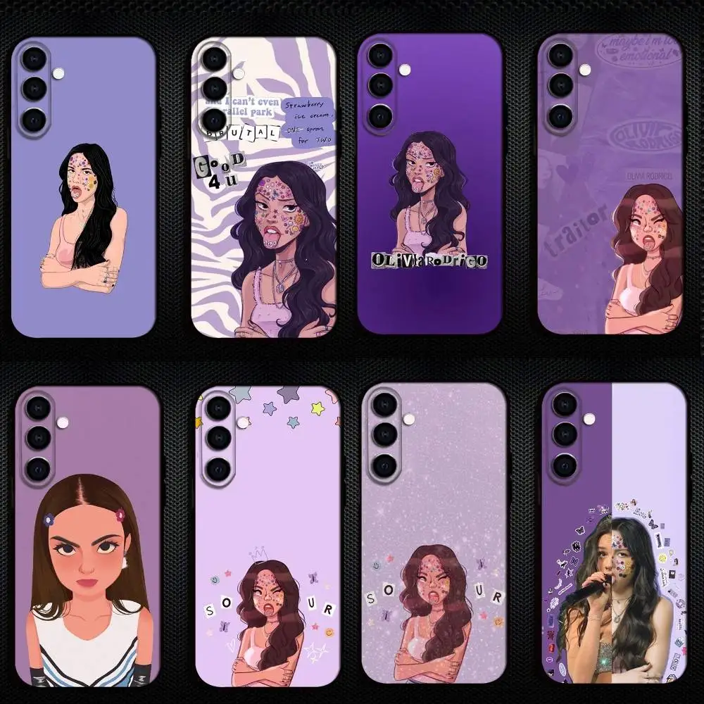 

Cute O-Olivia R-Rodrigo Phone Case For Samsung Galaxy A73,A72,A71,A70,A53,A52,A51,Others Soft Black Cover
