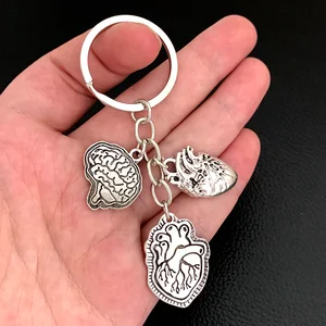Medizinische Anatomie -Schlüsselbund in Zellform, Taschenkette, Geschenkjuwelen für Arzt und Krankenschwester, Herz und Gehirn, 1 PC 8 Hauptverkaufs -Keychain Anatomical - №3