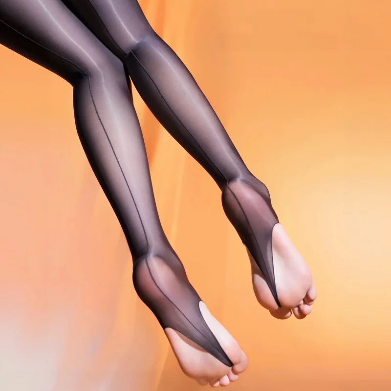 22 Styles Vintage Stripes Footless Pantyhose Aurora Series Oil Glossy Toeless Stockings Ladies Pole Dance Party Shaping Wear
