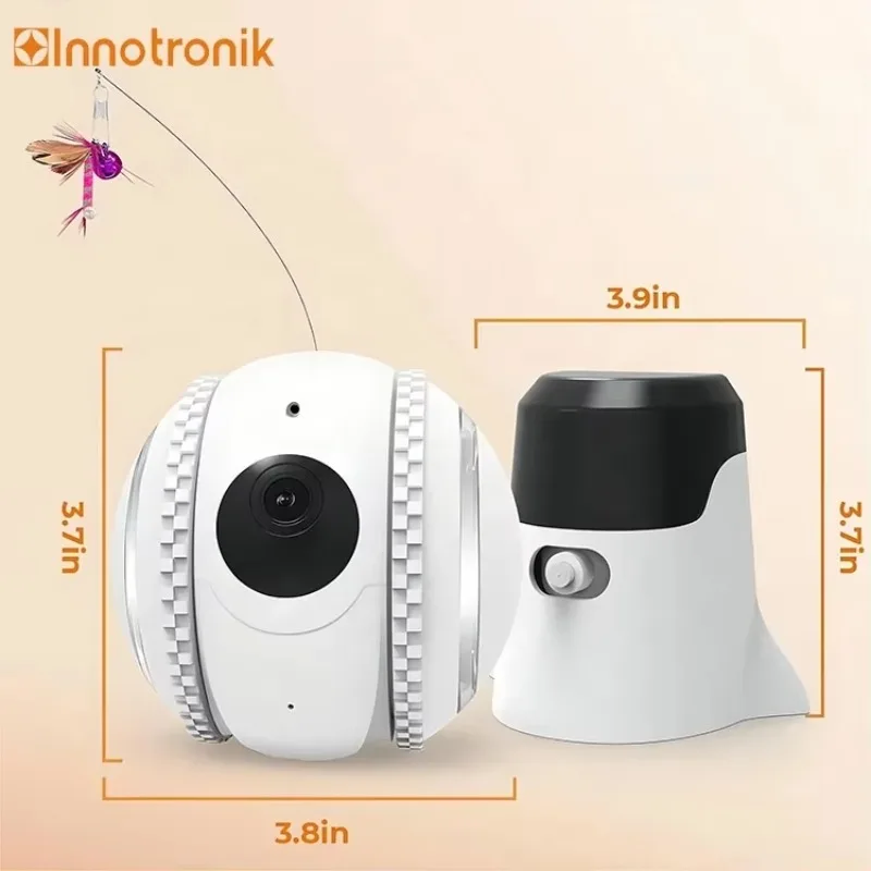 2025 Innotronik Tumbler Design Mobility Powerful Robot Dog Cat Camera Rolling Surveillance Pet Interaction Auto Return To Charge