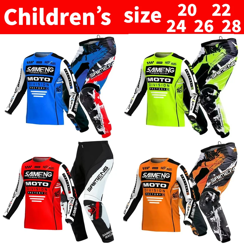 SIZE 20 22 24 26 28 motocross jersey and pants kids enduro gear set MX Gear Set flexair children Youth MTB DH UTV Racing Suit