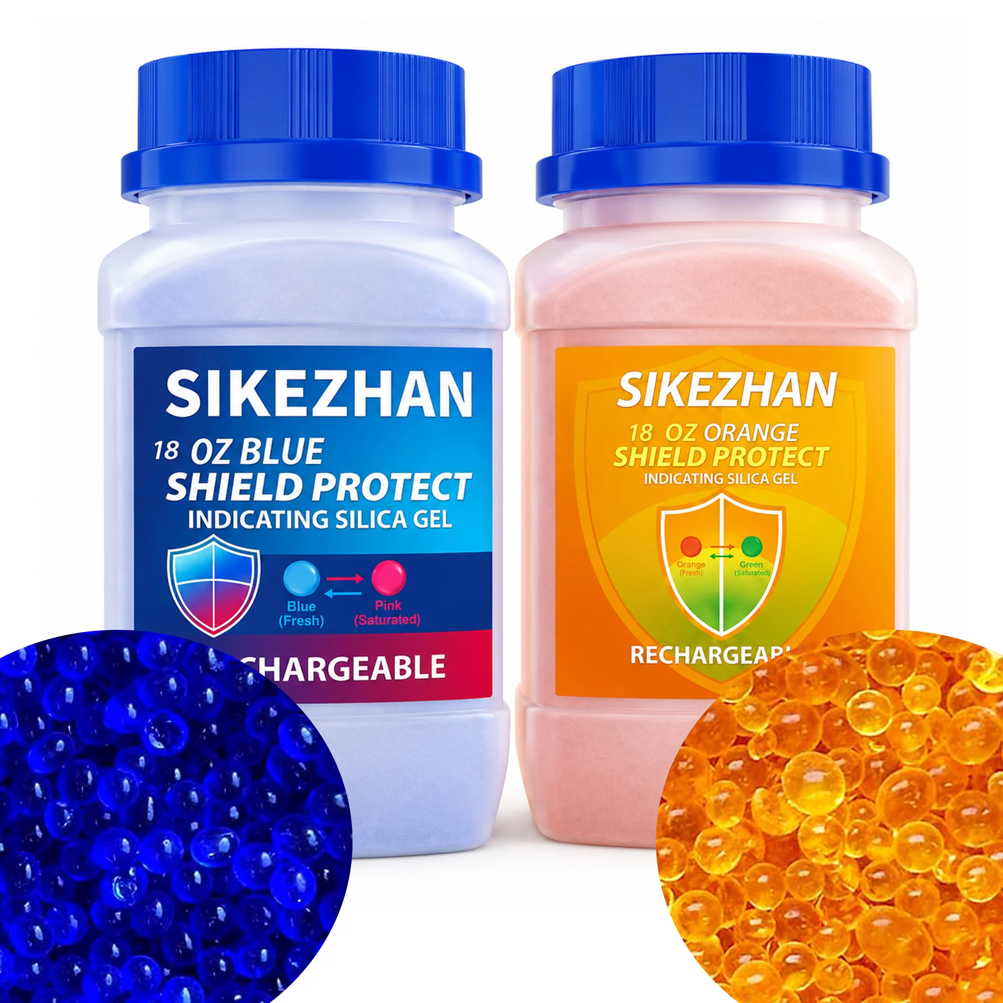 Indicating Silica Gel Beads Reusable Desiccant Moisture Absorber for Electronics Jewelry Clothes Painting Storage 3-5mm 18oz