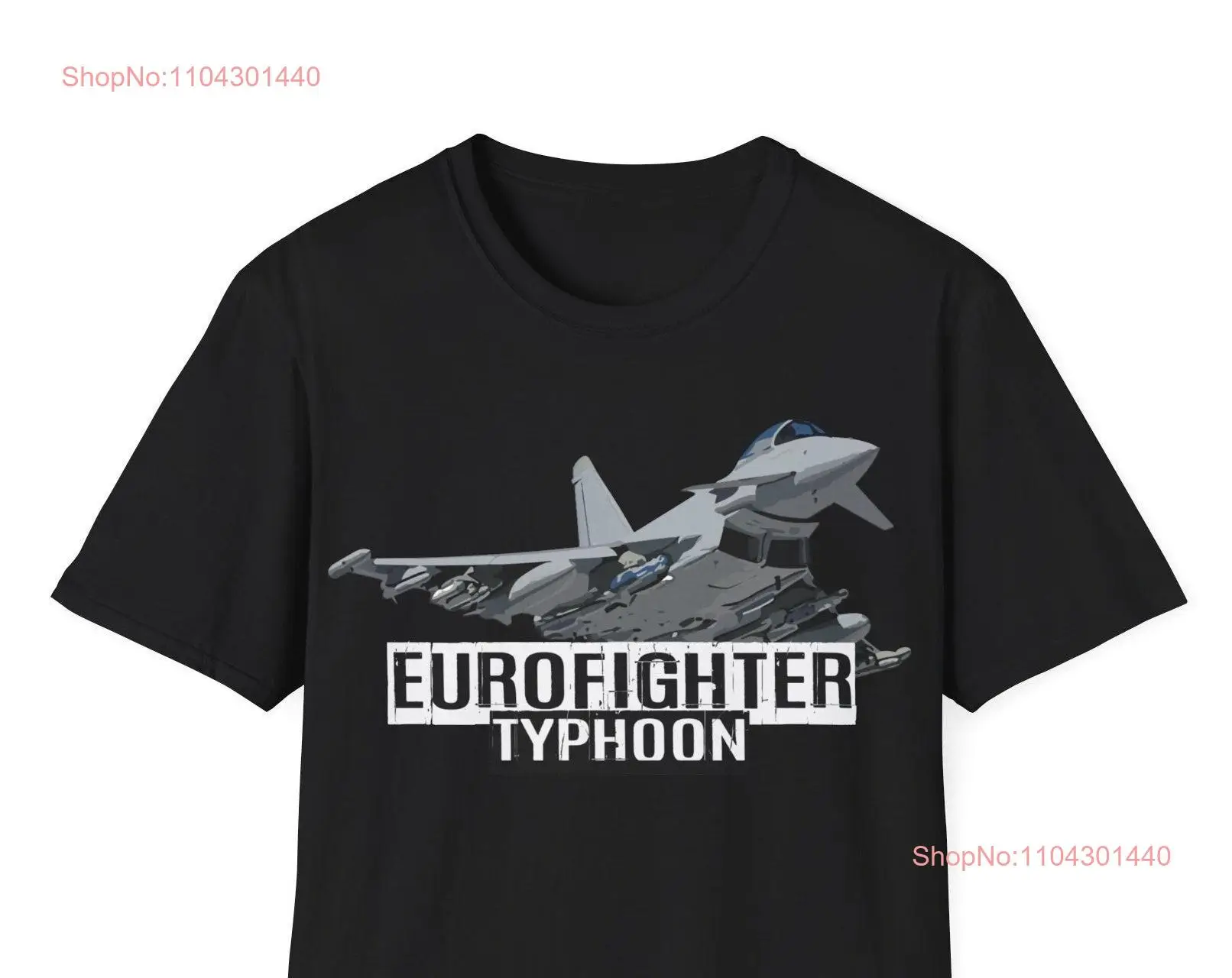 Eurofighter Typhoon T Shirt Fighter Jet Aircraft Military Plane Aviation long or short sleeves