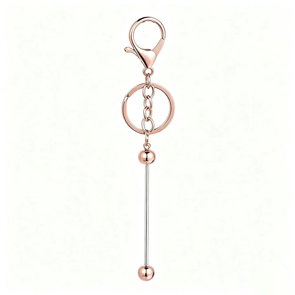 Blend Color Blank Beadable Key Rods for DIY Keychain Making