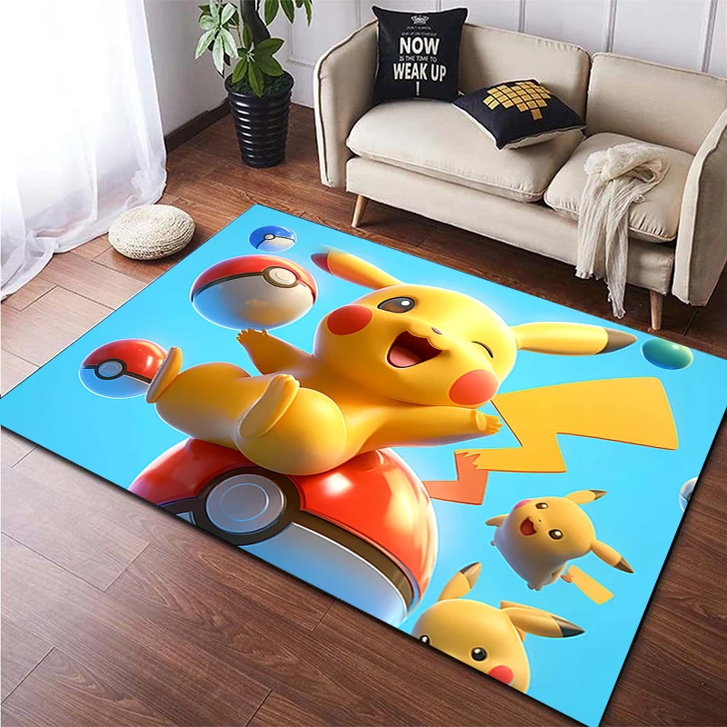 Pokémon HD Printed Carpet for children,Living room Bedroom floor mat Kitchen mat Children's Bedroom Mat, rugs for bedroom