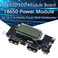 Dual USB 18650 Battery Charger PCB Power Module 5V 1A 2.1A Mobile Power Bank Accessories for Phone DIY LED LCD Module Board