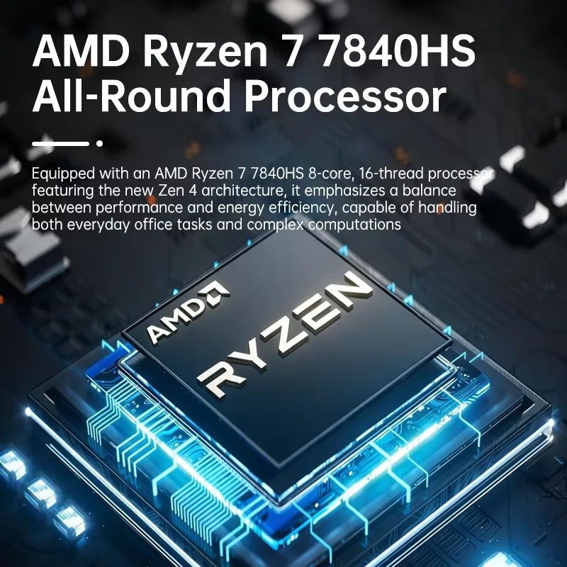Amd Ryzen 7 7840Hs Mini Pc - Topton Przenośny Komputer Biurowy NUC Mini