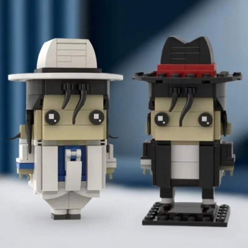 

MOC Famous Singer Star MJ Building Blocks Michael Jacksoned Superstar Q Version Doll Model Children's Assembly Toy Birthday Gift