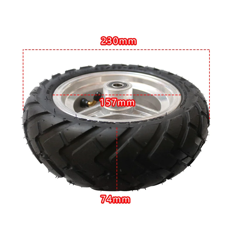 80/60-6 Vacuum Tire Wheel Hub 10 Inch Wear-resistant Tyre Rim for E-Scooter Motor Electric Scooter Go karts ATV Quad Speedway